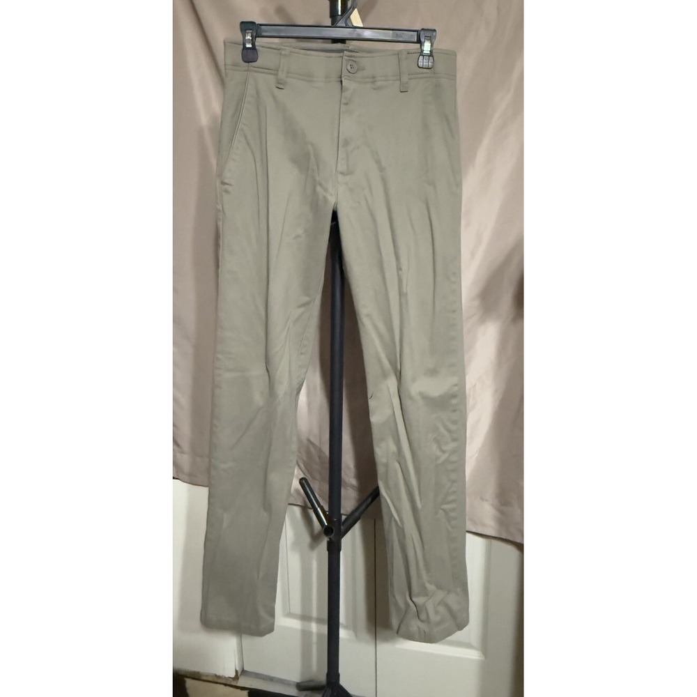 Lee‎ X-Treme Comfort Mens 30x32 Straight Leg Flat Front Pants Tan Khaki